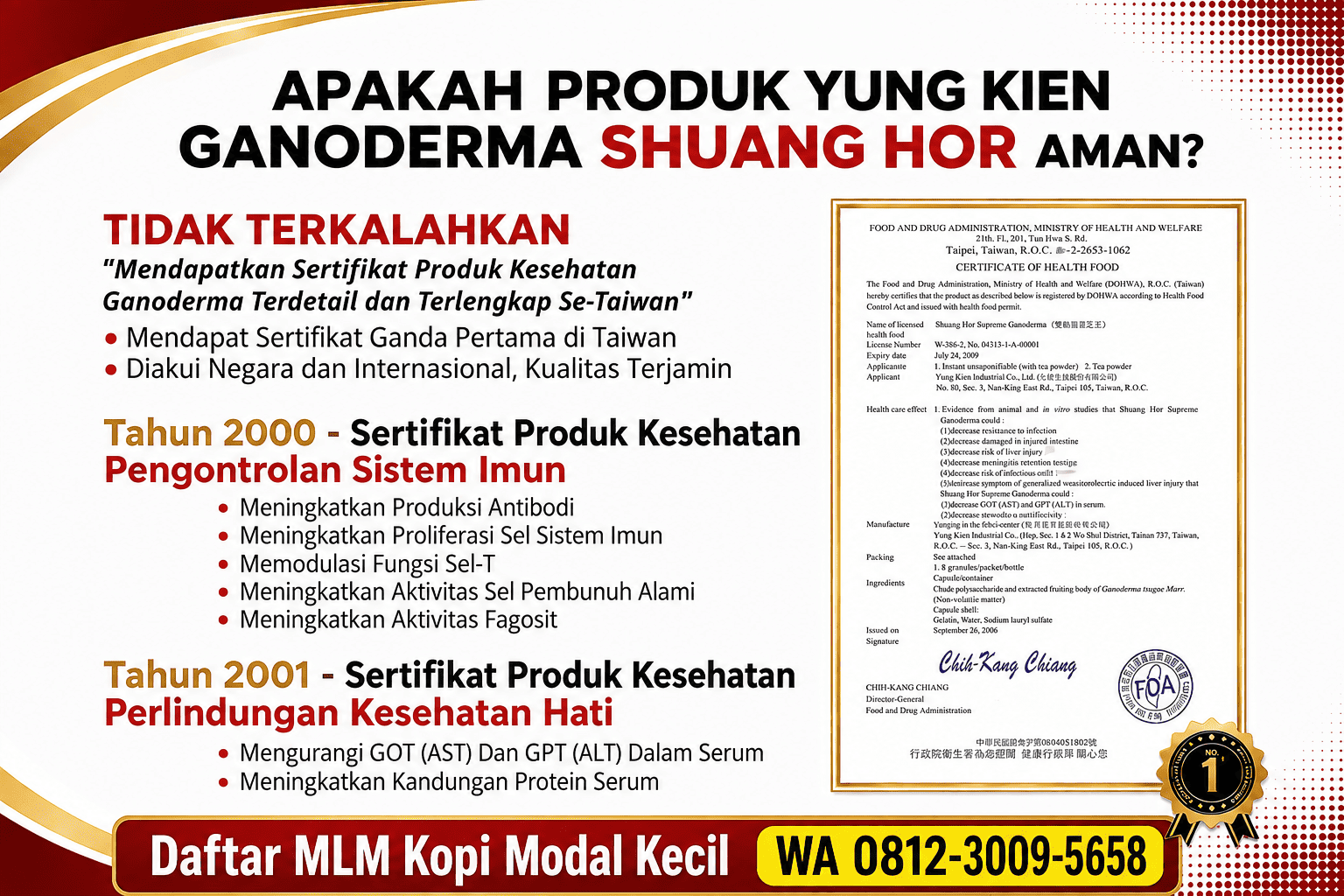 Daftar Bisnis MLM Kopi Ganoderma Lingzhi Modal Kecil Juwara Cafe Surabaya