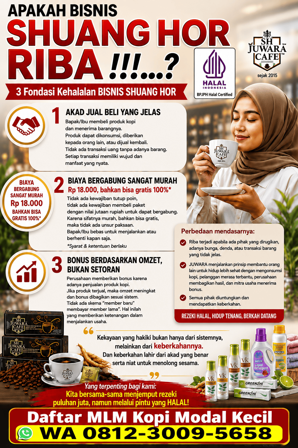 Daftar Bisnis MLM Kopi Modal Kecil SH Juwara Café Halal